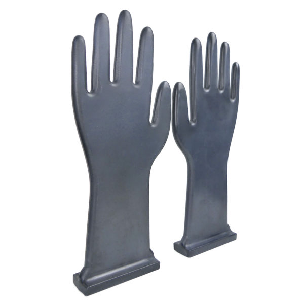 Moules industriels en ébonite pour gants en latex USA Années 30 (3/4)