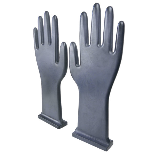 Moules industriels en ébonite pour gants en latex USA Années 30 (3/4)