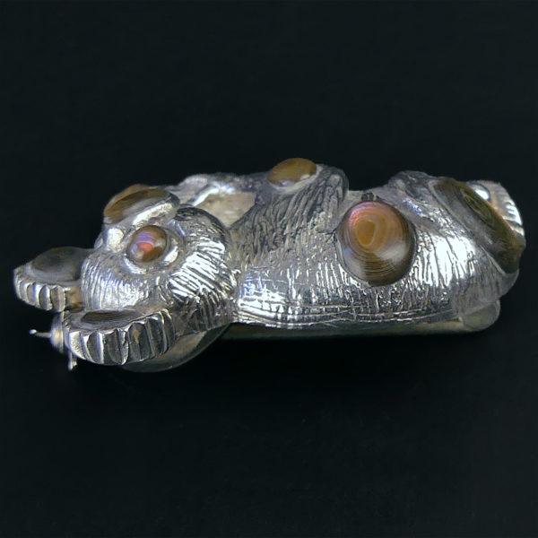 Broche pendentif koala en nacre d'ormeau et argent sterling (profil)