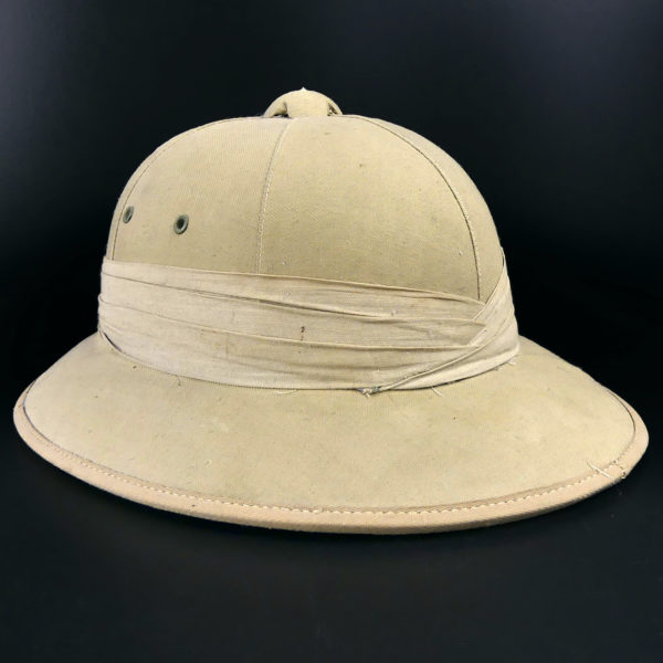 Casque colonial français TROPICAL HELMET salacot léger mi-XXe (3/4)