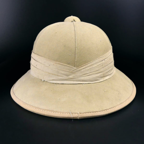 Casque colonial français TROPICAL HELMET salacot léger mi-XXe (derrière)