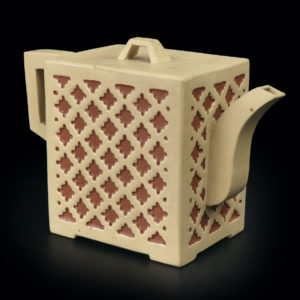 Théière rectangulaire chinoise en terre de Yixing Chine Objet rare de collection (3/4)