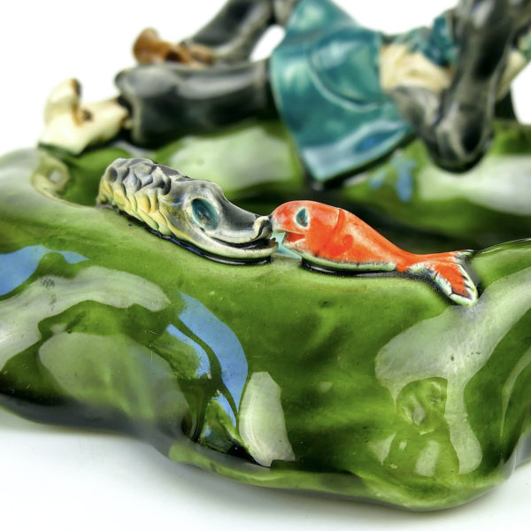 Vide-poches érotique vintage en céramique Frenehard 1965 Malicorne (détail)