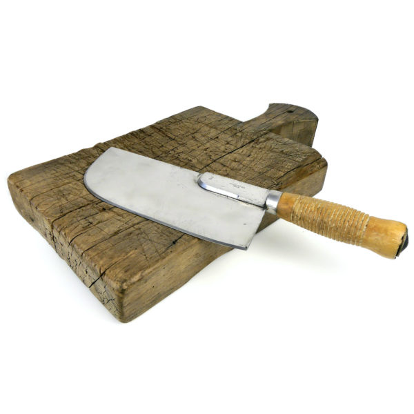 Grande planche à découper et feuille de boucher anciennes France (3/4)