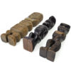 3 petits Teko Teko Maoris anciens sculptés en bois brun et pāua (dessous 3/4)