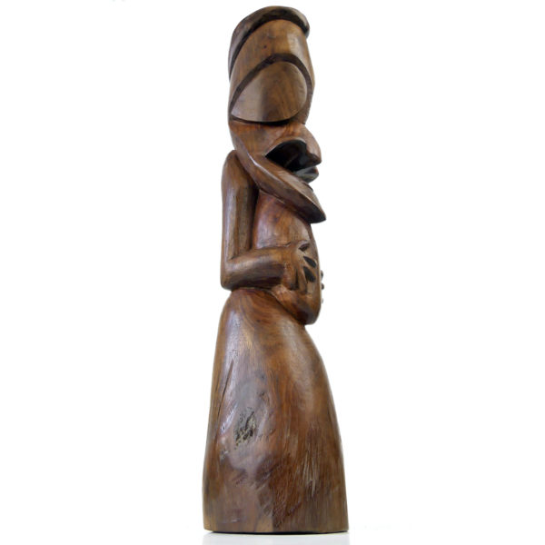 Statue rituelle du Vanuatu sculptée en bois précieux Culture mélanésienne (3/4)