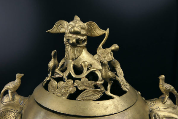 Brûleur d'encens vietnamien de la fin XIXe Encensoir Brûle-parfum Indochine (détail)