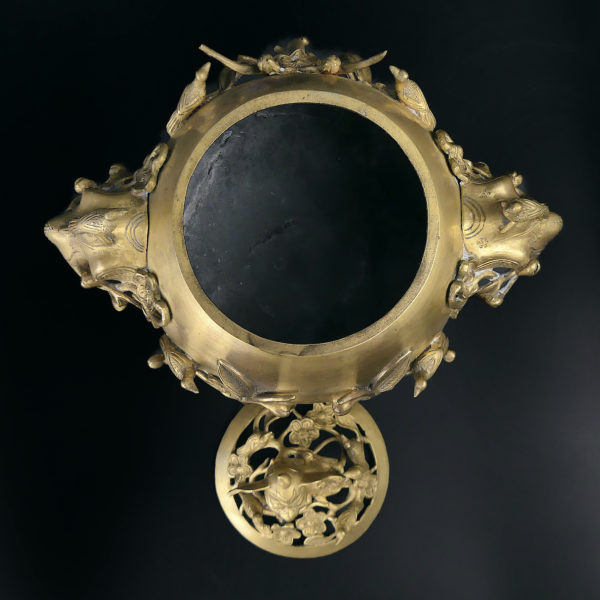 Brûleur d'encens vietnamien de la fin XIXe Encensoir Brûle-parfum Indochine (dessus ouvert)