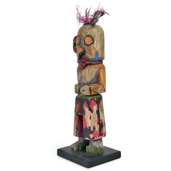 Poupée Kachina à oreille percée et petit bec en bois léger Hopi USA (3/4)