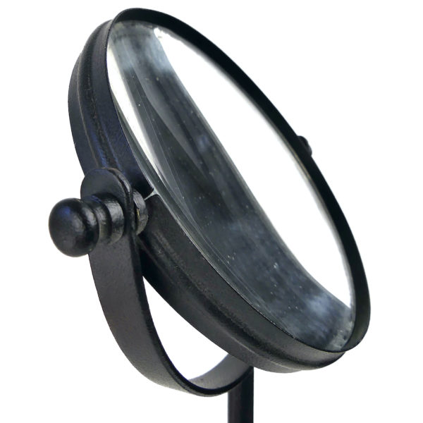 Miroir grossissant concave sur pied en fonte (3/4)