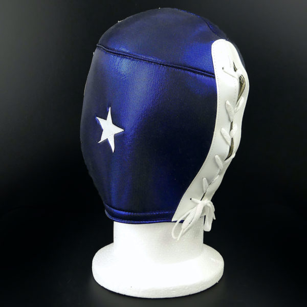 Masque bleu Lucha Libre catch mexicain Cagoule de luchador Méxique (3/4 dos)
