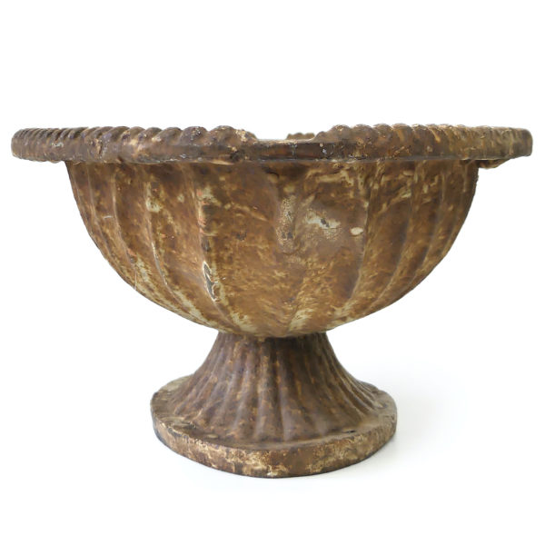 Vasque et 2 vases Médicis anciens en fonte Style classique Déco de jardin (vasque)