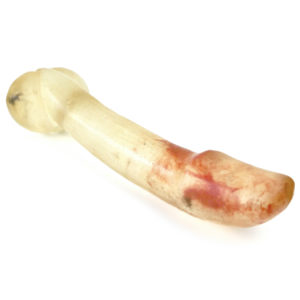 Grand phallus chinois ancien en pierre taillée transparente Citrine Chine (3/4)