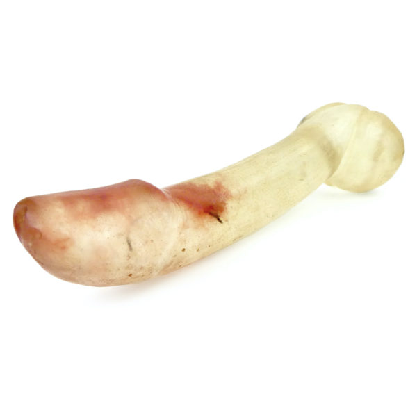 Grand phallus chinois ancien en pierre taillée transparente Citrine Chine (3/4)