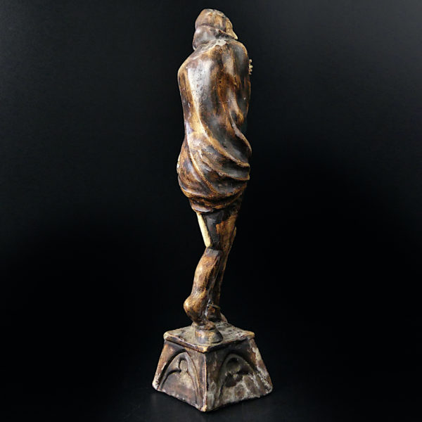 Statuette Méphistophélès Prince des Enfers moulage d’atelier ancien début XXe (3/4 dos)