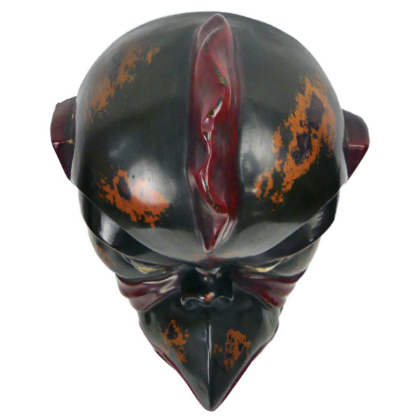 Masque Karura ancien en laque sèche du théâtre Gigaku Japon ère Shōwa (dessus)