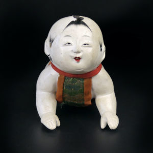 Poupon Gosho ningyō japonais Art populaire Hakata doll Ère Meiji Japon (face)