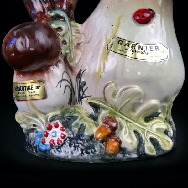 Bouteille champignons à liqueur Garnier en porcelaine Cèpes et sous-bois France – Image 4