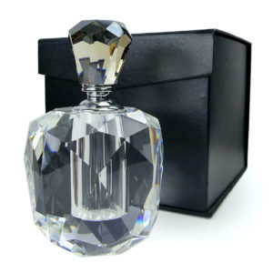 Flacon de parfum boule massif facetté en cristal véritable fait à la main Italie (3/4)