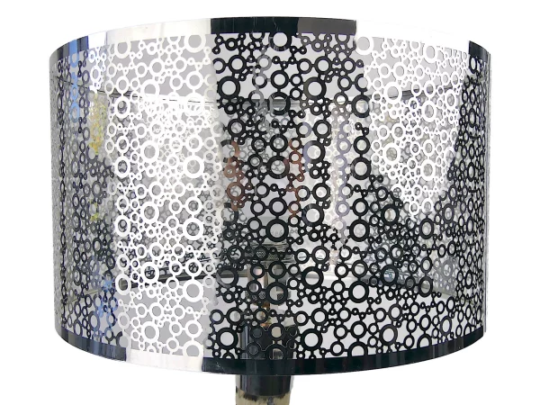 Grande lampe zèbre sur socle et abat-jour en métal Lampe design (détail)