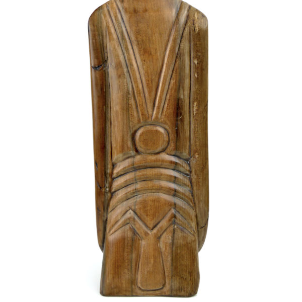 Moaï Rapa Nui en bois précieux veiné à belle patine Années 70 Île de Pâques (détail)