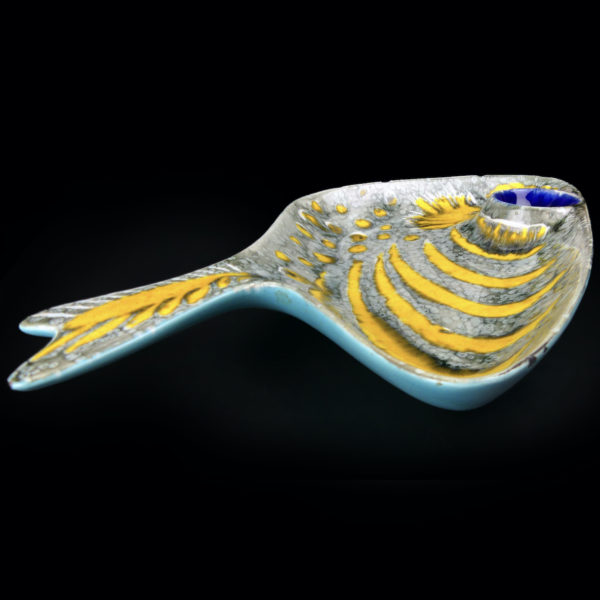 Plateau poisson tropical vintage en céramique italienne des années 60 (3/4)