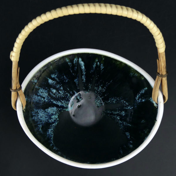 Coupelle et panier Elchinger céramiques iconiques au décor abstrait Design 50 (dessus)