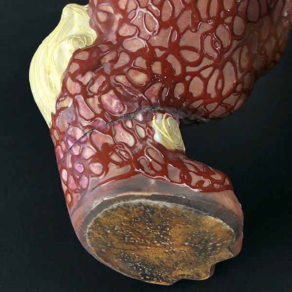 Lion gardien Shi en porcelaine japonaise Shōwa Ornement Tamajishi Kutani-yaki (détail)