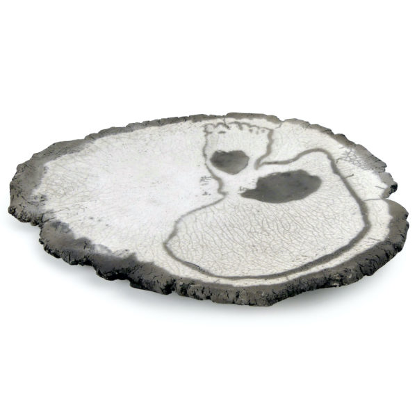 Coupelle vide-poches Raku Skull Céramique émaillée Raku-yaki (dessus 3/4)