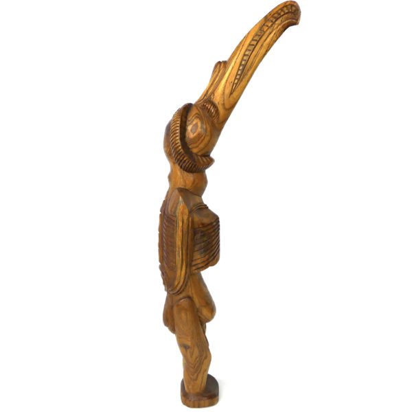 Tangata Manu pascuan en bois clair Rapa Nui île de Pâques (profil)