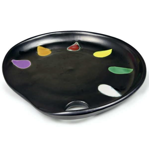 Assiette palette de peintre Vallauris Années 60 (3/4)