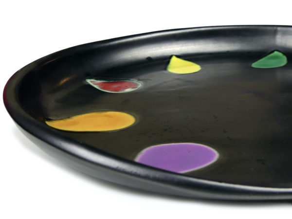 Assiette palette de peintre Vallauris Années 60 (détail)