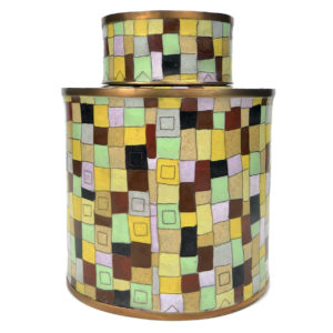 Pot cloisonné mosaïque multicolore - Fabienne Jouvin Paris (face)