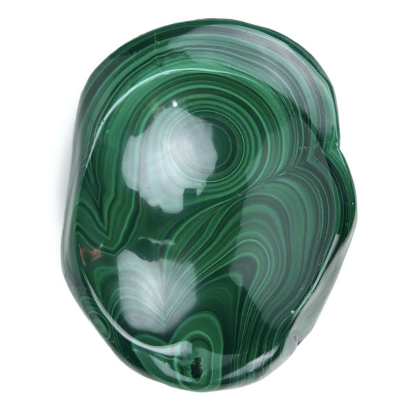 Petit vide-poche en malachite verte massive Curiosité Minéralogie Géologie (dessus)