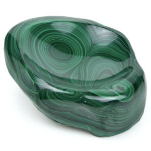 Petit vide-poche en malachite verte massive Curiosité Minéralogie Géologie (3/4)