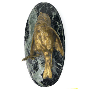Bronze d’oiseau mort signé Paul Comoléra sur plaque de marbre Bronze animalier XIXe (dessus)